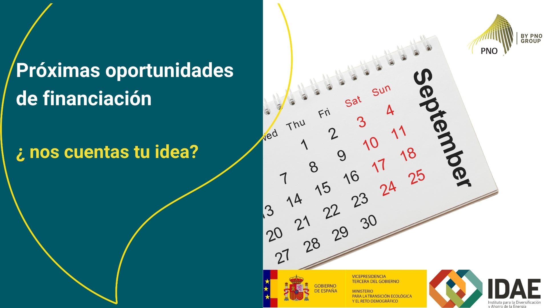 Destacamos tres oportunidades de financiación a nivel nacional  disponibles hasta noviembre de 2024, ¿nos cuentas tu idea?