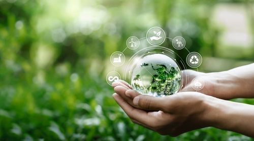 hands-protection-globe-on-nature-background